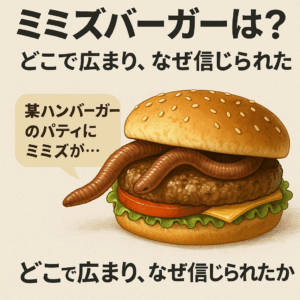ミミズバーガーとは?どこで広まり、なぜ信じられたのか