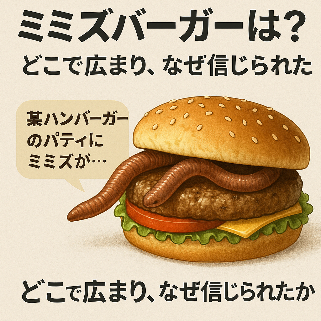 ミミズバーガーとは?どこで広まり、なぜ信じられたのか