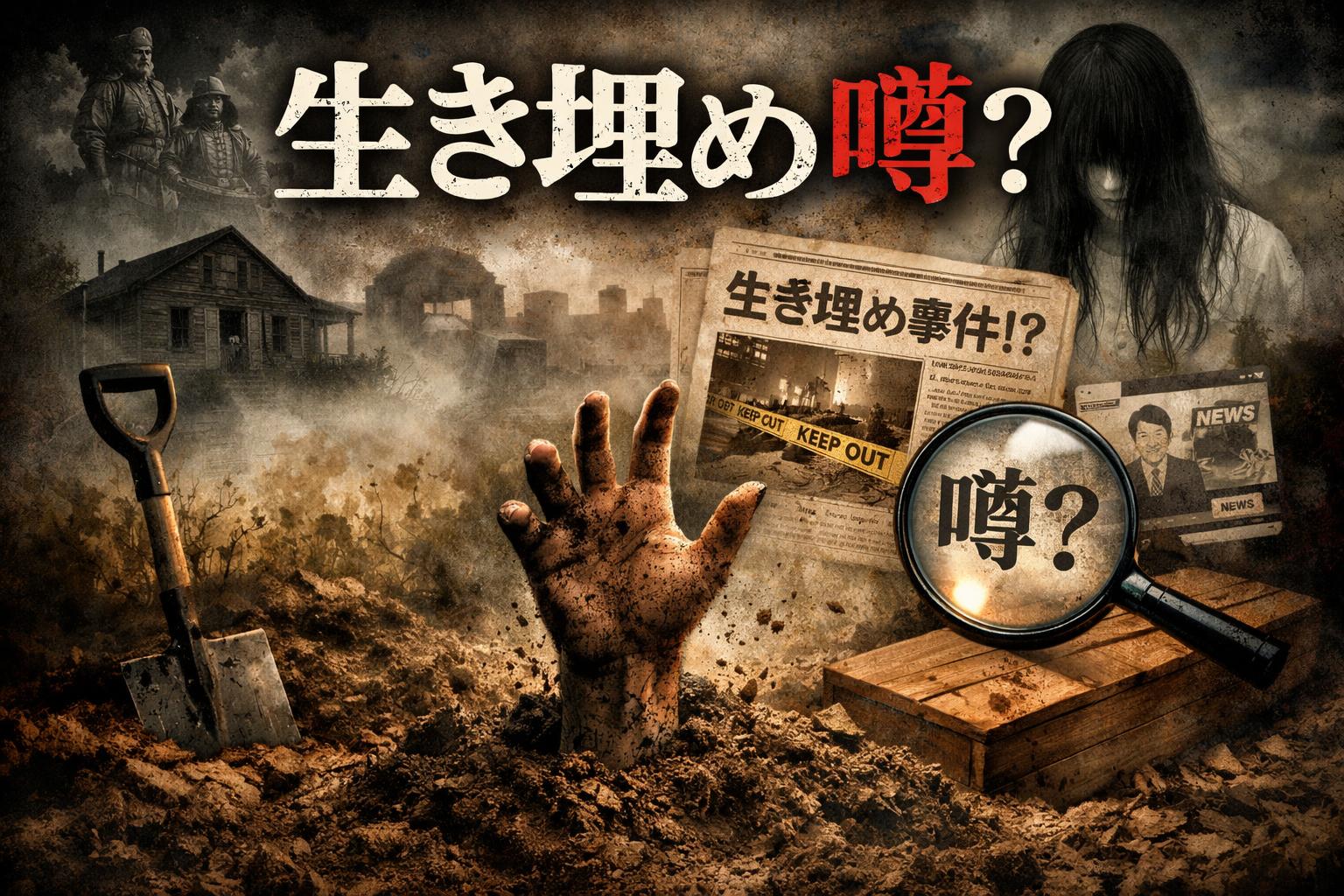 「生き埋めの噂」は本当?日本で語り継がれる都市伝説と過去の事件の真相を徹底解説