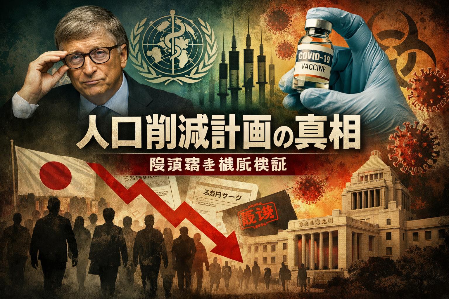 「人口削減計画」とは何か？WHOやビル・ゲイツ陰謀論の正体を日本の公的データで徹底検証