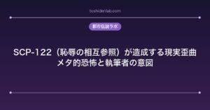 SCP-122（恥辱の相互参照）が造成する現実歪曲｜メタ的恐怖と執筆者の意図